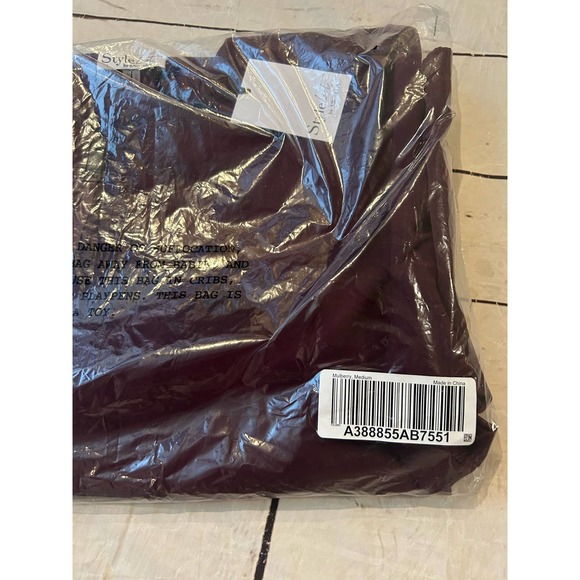 New StyleList by Micaela Burgandy Jacket Full Zip Blazer Size Medium - Picture 4 of 10